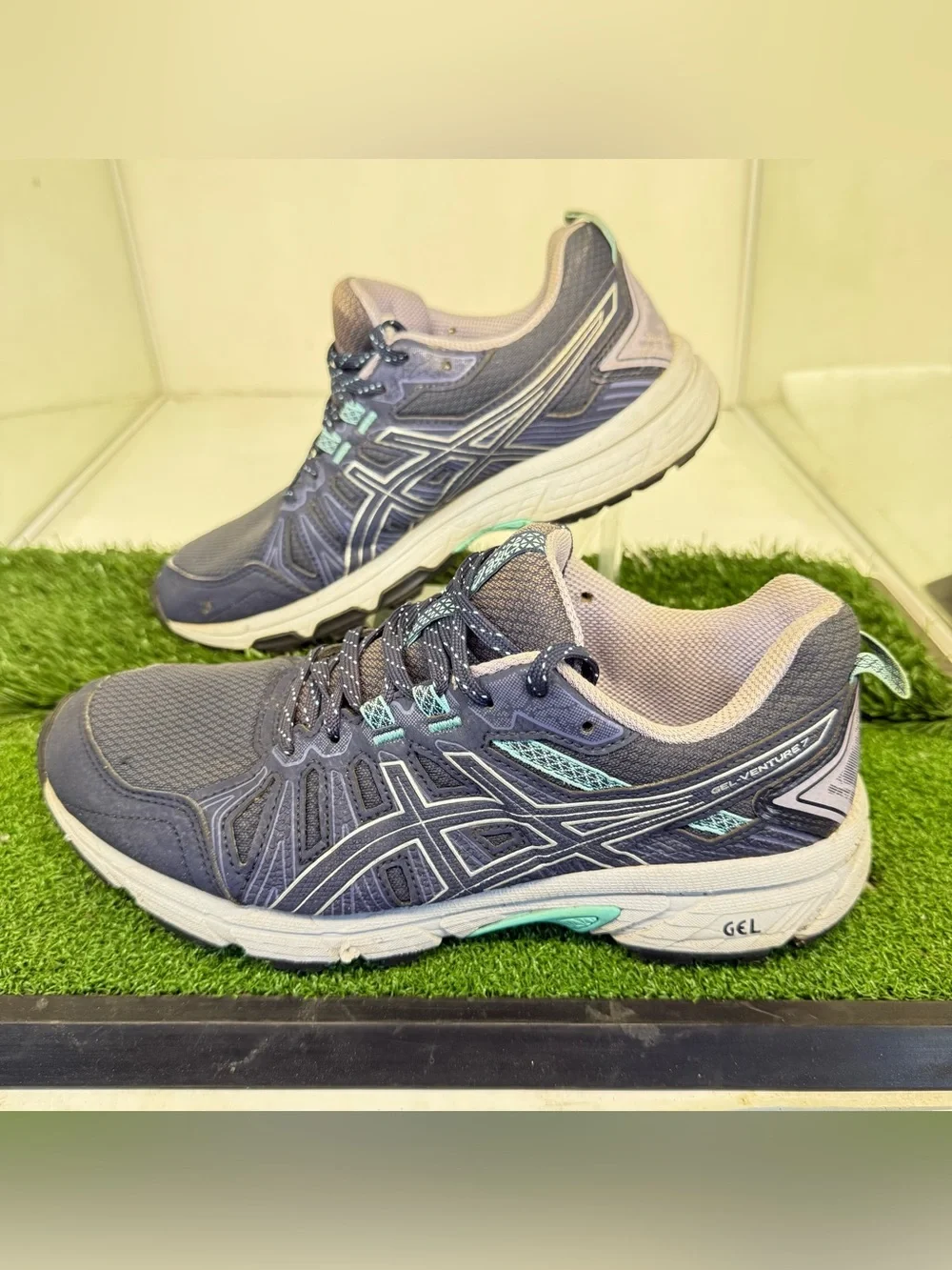 Asics Gel Venture 7 Womens Navy Blue 1012A476 Sz 9